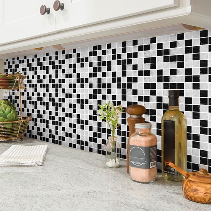 Peel & Stick Mosaic Tile Plastic Square Stain Resistant Peel and Stick Tiles for Shower Clearhalo 'Flooring 'Home Improvement' 'home_improvement' 'home_improvement_peel_stick_blacksplash' 'Peel & Stick Backsplash Tile' 'peel_stick_blacksplash' 'Walls & Ceilings' Walls and Ceiling' 1200x1200_a35e7643-b8f7-408d-8e37-bdac70cd176c