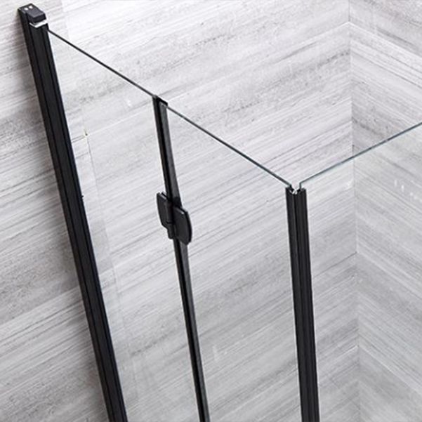 Semi Frameless Tempered Glass Shower Screen Folding Shower Door Clearhalo 'Bathroom Remodel & Bathroom Fixtures' 'Home Improvement' 'home_improvement' 'home_improvement_shower_tub_doors' 'Shower and Tub Doors' 'shower_tub_doors' 'Showers & Bathtubs' 1200x1200_a35fa643-07de-4f6f-8cfd-efbc21e222b0