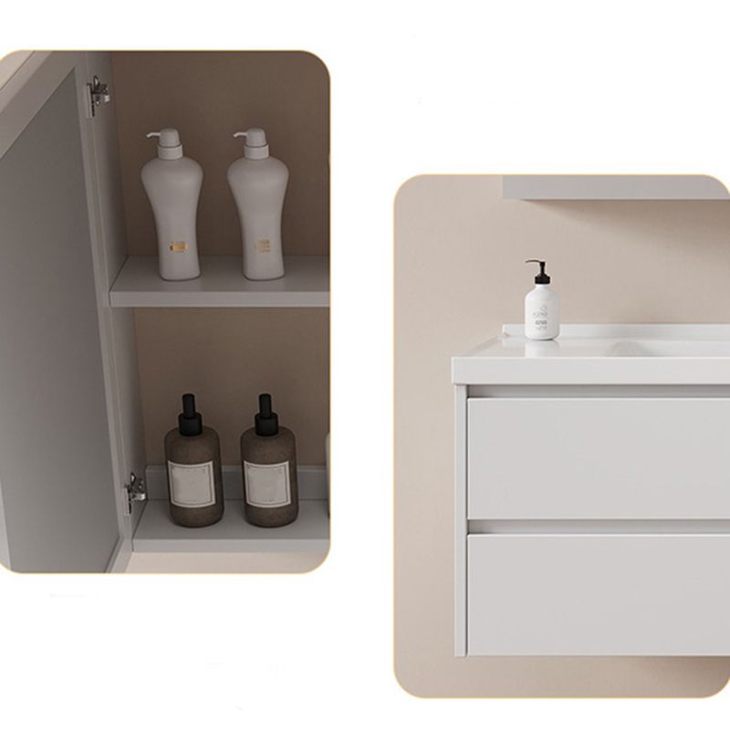 Modern Sink Vanity Solid Color Wall Mount Vanity Cabinet for Bathroom Clearhalo 'Bathroom Remodel & Bathroom Fixtures' 'Bathroom Vanities' 'bathroom_vanities' 'Home Improvement' 'home_improvement' 'home_improvement_bathroom_vanities' 1200x1200_a3630674-655a-4e78-8df0-cab3ed4bd333