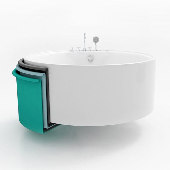 Acrylic Round Bath Tub Whirlpool Freestanding Bathtub with Tub Filler and Trim Kit Clearhalo 'Bathroom Remodel & Bathroom Fixtures' 'Bathtubs' 'Home Improvement' 'home_improvement' 'home_improvement_bathtubs' 'Showers & Bathtubs' 1200x1200_a36aa966-5d6f-4464-b73f-b2c3319c85f9