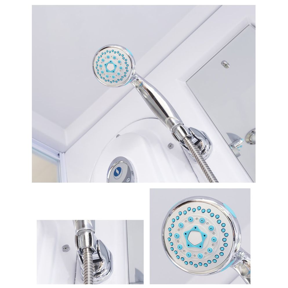 Framed Tempered Glass Shower Kit Included Framed Shower Stall in White without Toilet Clearhalo 'Bathroom Remodel & Bathroom Fixtures' 'Home Improvement' 'home_improvement' 'home_improvement_shower_stalls_enclosures' 'Shower Stalls & Enclosures' 'shower_stalls_enclosures' 'Showers & Bathtubs' 1200x1200_a36b9e30-7ebc-49d3-9ded-15b6e0c497fb