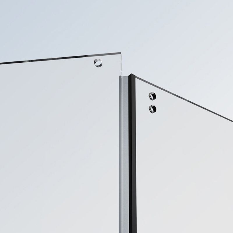 Easy Clean Glass Shower Enclosure Black Neo-Angle Shower Kit Clearhalo 'Bathroom Remodel & Bathroom Fixtures' 'Home Improvement' 'home_improvement' 'home_improvement_shower_stalls_enclosures' 'Shower Stalls & Enclosures' 'shower_stalls_enclosures' 'Showers & Bathtubs' 1200x1200_a370e2a7-8123-4413-af9b-38a77955613c