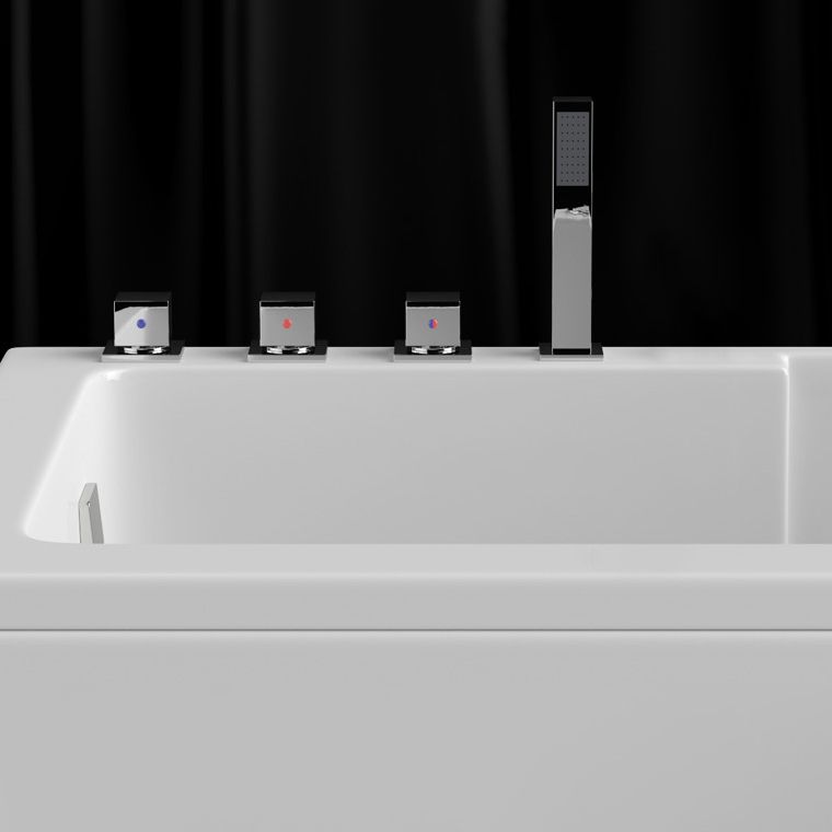 Modern Acrylic Rectangular Tub Soaking 24.8-inch Tall Bath Tub in White Clearhalo 'Bathroom Remodel & Bathroom Fixtures' 'Bathtubs' 'Home Improvement' 'home_improvement' 'home_improvement_bathtubs' 'Showers & Bathtubs' 1200x1200_a37272dc-4570-4490-be97-2711075a3244