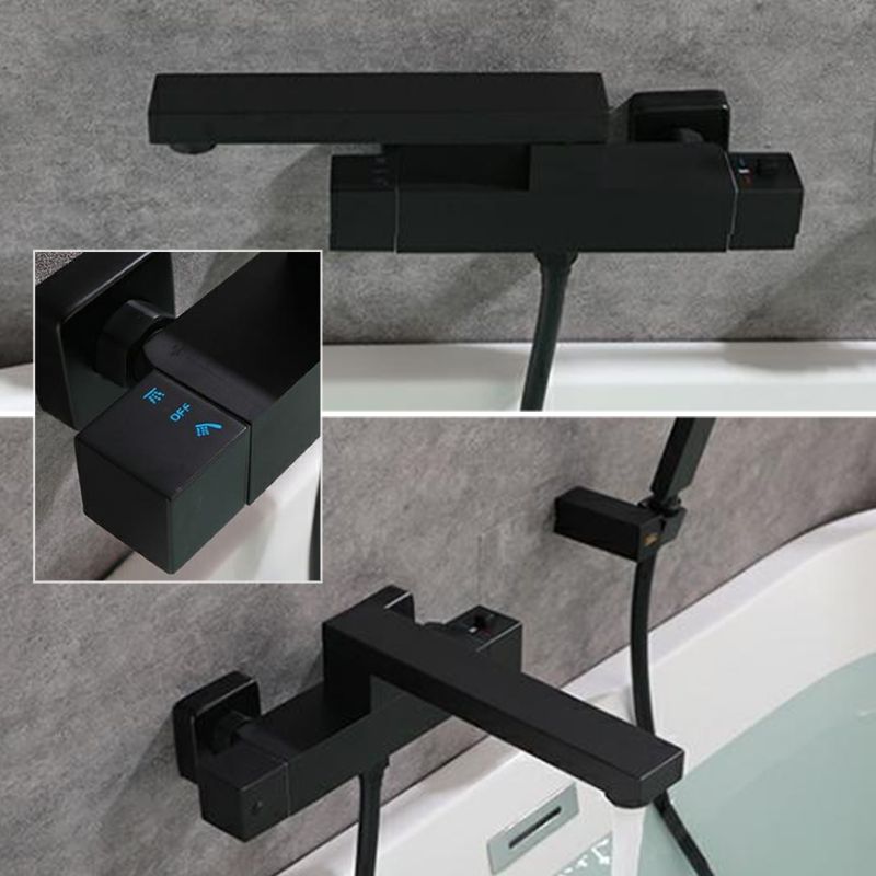 Wall Mounted Metal Freestanding Tub Filler Single Handle Freestanding Faucet Clearhalo 'Bathroom Remodel & Bathroom Fixtures' 'Bathtub Faucets' 'bathtub_faucets' 'Home Improvement' 'home_improvement' 'home_improvement_bathtub_faucets' 1200x1200_a378a733-4980-43a4-9210-860049451f7a