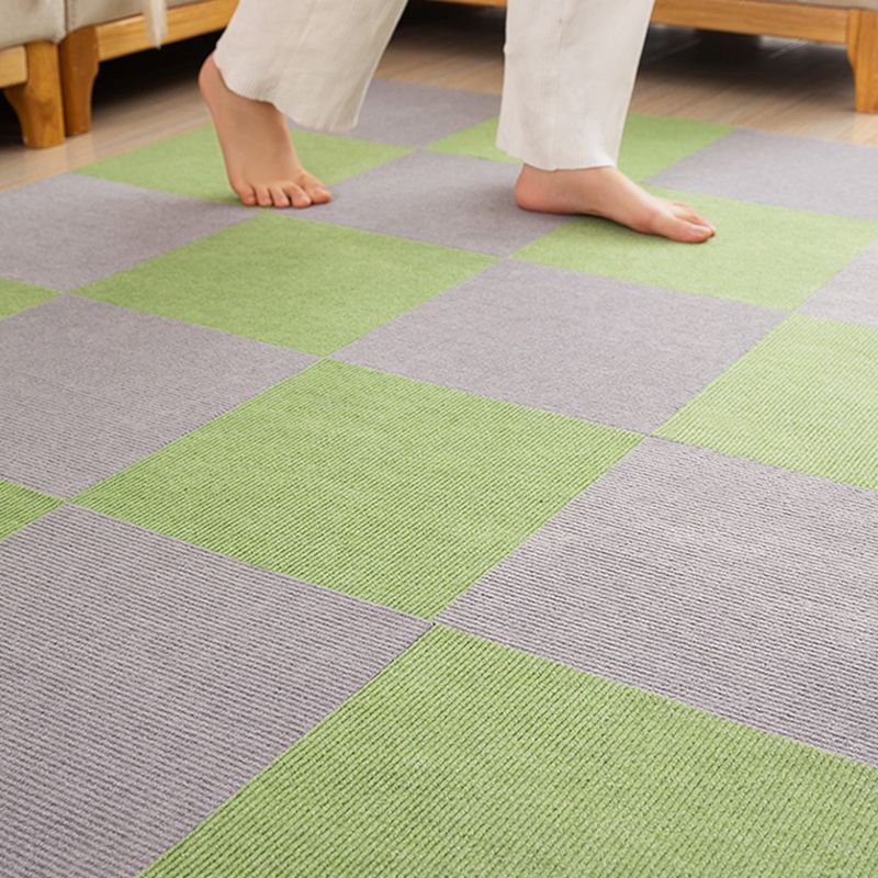Carpet Tile Fade Resistant Solid Color Self-Stick Carpet Tiles Living Room Clearhalo 'Carpet Tiles & Carpet Squares' 'carpet_tiles_carpet_squares' 'Flooring 'Home Improvement' 'home_improvement' 'home_improvement_carpet_tiles_carpet_squares' Walls and Ceiling' 1200x1200_a37c8104-6d0a-43b0-a1dc-e1d6f3eabe35