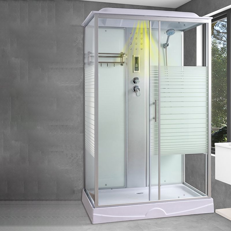 Rectangle Shower Stall Tempered Glass Shower Stall with Towel Bar Clearhalo 'Bathroom Remodel & Bathroom Fixtures' 'Home Improvement' 'home_improvement' 'home_improvement_shower_stalls_enclosures' 'Shower Stalls & Enclosures' 'shower_stalls_enclosures' 'Showers & Bathtubs' 1200x1200_a38ef159-0301-48d6-b5b1-5d73cd159877