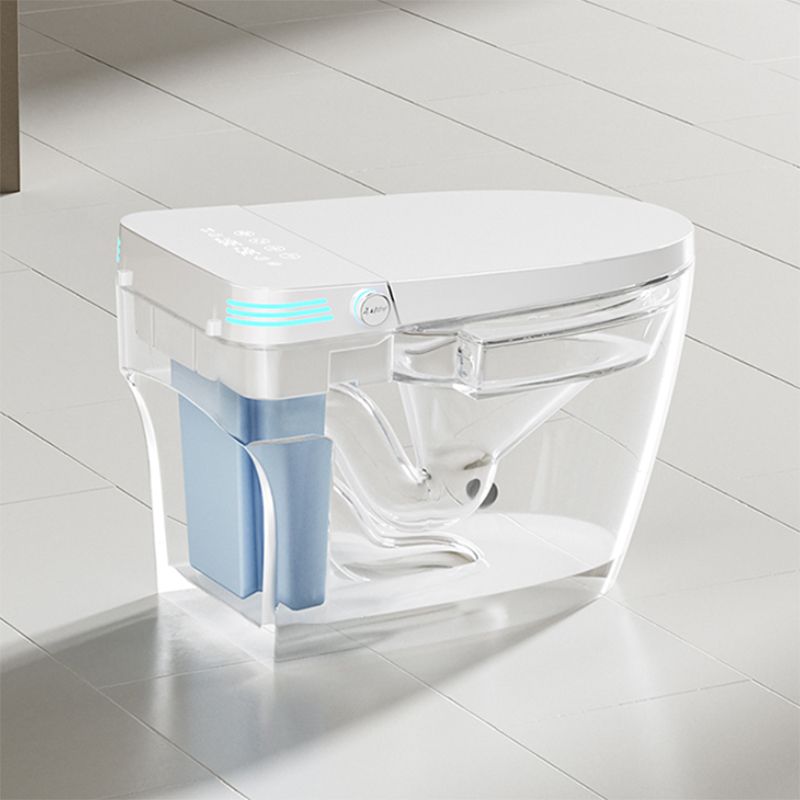 Contemporary Floor Mount Bidet Elongated Ceramic Heated Seat White Dryer Clearhalo 'Bathroom Remodel & Bathroom Fixtures' 'Bidets' 'Home Improvement' 'home_improvement' 'home_improvement_bidets' 'Toilets & Bidets' 1200x1200_a39c6da9-fc62-45bd-9176-97cb3a2f2081