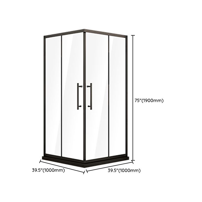 Double Sliding Stainless Steel Shower Enclosure Framed Clear Shower Stall Clearhalo 'Bathroom Remodel & Bathroom Fixtures' 'Home Improvement' 'home_improvement' 'home_improvement_shower_stalls_enclosures' 'Shower Stalls & Enclosures' 'shower_stalls_enclosures' 'Showers & Bathtubs' 1200x1200_a3a1d078-7d15-4c06-bbce-764a8295f8ff