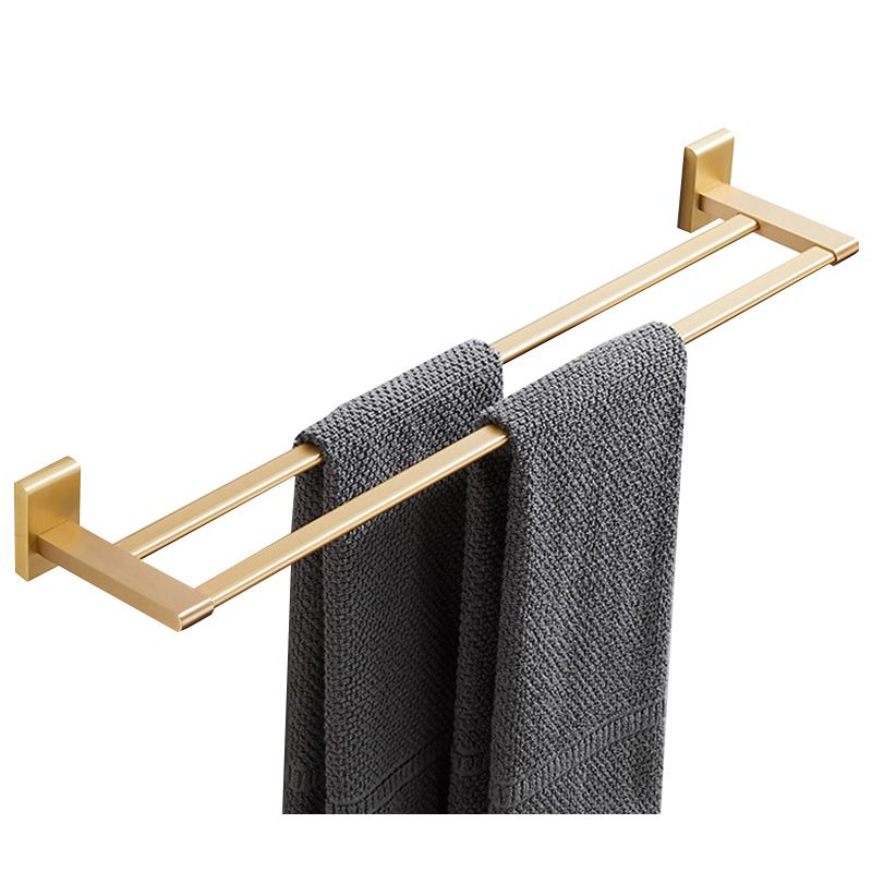 Golden Modern 5-Piece Bathroom Accessory Set Brushed Brass Towel Bar/Paper Holder Clearhalo 'Bathroom Hardware Sets' 'Bathroom Hardware' 'Bathroom Remodel & Bathroom Fixtures' 'bathroom_hardware_sets' 'Home Improvement' 'home_improvement' 'home_improvement_bathroom_hardware_sets' 1200x1200_a3bf1a85-4242-411d-818f-e234c7445df9