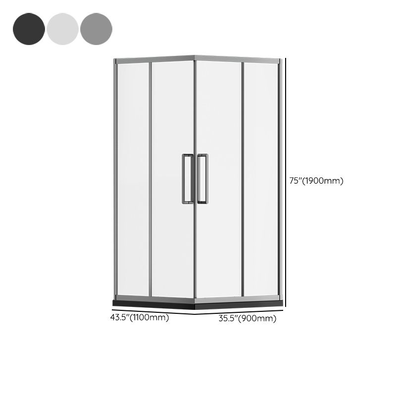 Square Shower Enclosure Tempered Glass Shower Enclosure with Door Handles Clearhalo 'Bathroom Remodel & Bathroom Fixtures' 'Home Improvement' 'home_improvement' 'home_improvement_shower_stalls_enclosures' 'Shower Stalls & Enclosures' 'shower_stalls_enclosures' 'Showers & Bathtubs' 1200x1200_a3cd5c69-211d-48a7-b539-b8678d9aa8f6