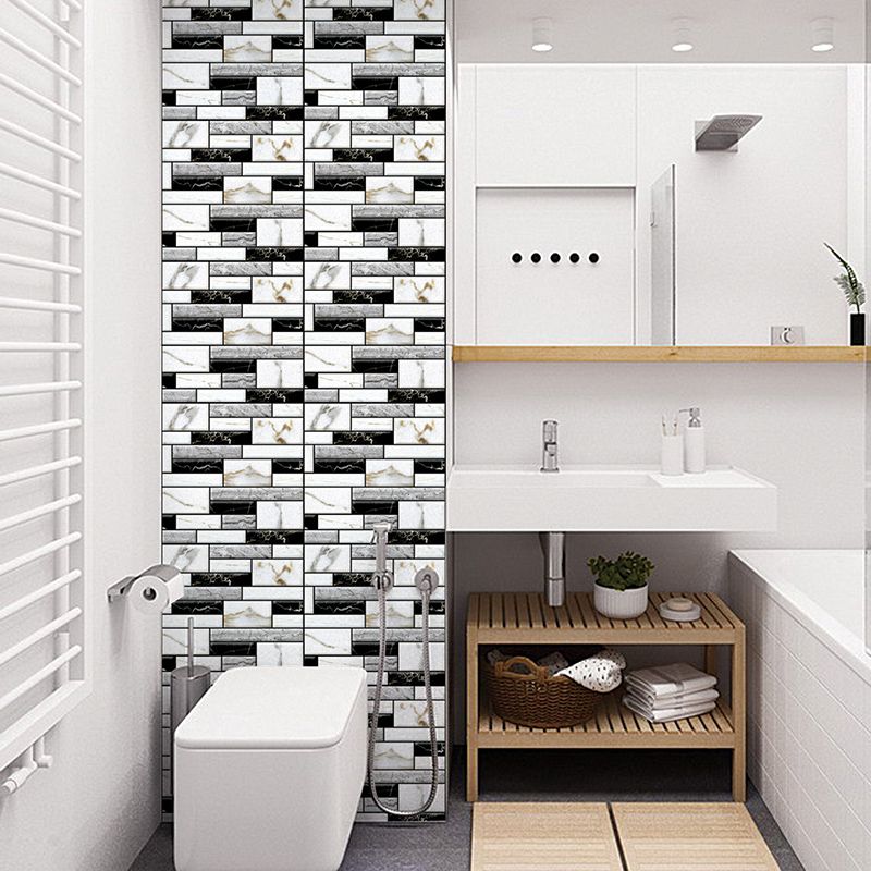 Tile-Peel & Stick Rectangle Waterproof Plastic Peel & Stick Subway Tile for Shower 2-Pack Clearhalo 'Flooring 'Home Improvement' 'home_improvement' 'home_improvement_peel_stick_blacksplash' 'Peel & Stick Backsplash Tile' 'peel_stick_blacksplash' 'Walls & Ceilings' Walls and Ceiling' 1200x1200_a3cea4de-b792-4a52-8c27-983862a9c20b