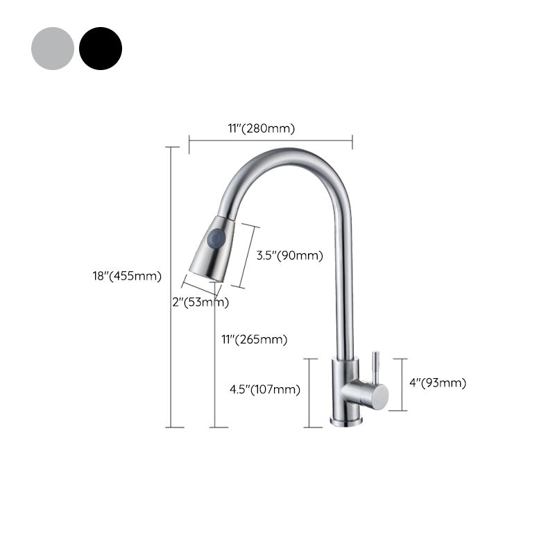 Modern Faucets 1-Handle Pull down with Water Dispenser Standard Kitchen Faucets Clearhalo 'Home Improvement' 'home_improvement' 'home_improvement_kitchen_faucets' 'Kitchen Faucets' 'Kitchen Remodel & Kitchen Fixtures' 'Kitchen Sinks & Faucet Components' 'kitchen_faucets' 1200x1200_a405c2a1-4f9e-4fe6-90b8-aaca6c204e47