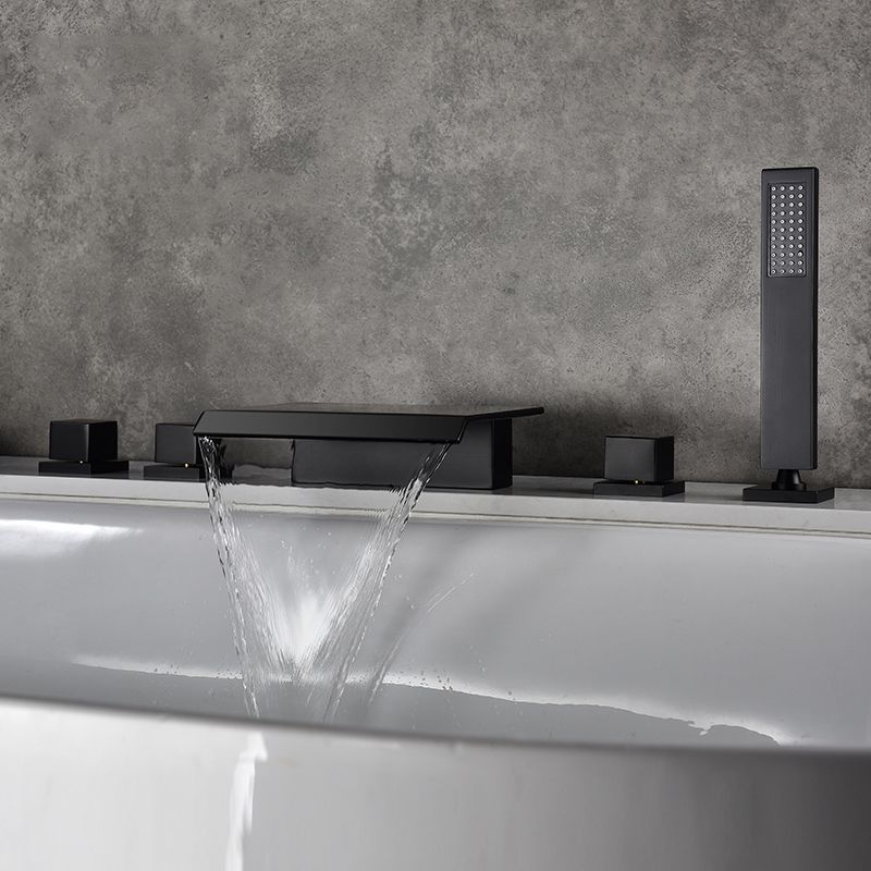 Modern Bathroom Faucet Low Arc Pure Color Wall Mounted Bathroom Sink Fauce Clearhalo 'Bathroom Remodel & Bathroom Fixtures' 'Bathtub Faucets' 'bathtub_faucets' 'Home Improvement' 'home_improvement' 'home_improvement_bathtub_faucets' 1200x1200_a4105b10-50c6-4be5-a7fb-b90ffe49a7ae