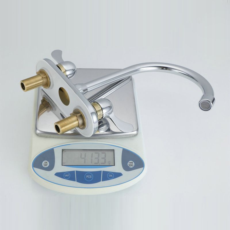 Contemporary Water Filler Double Handle Kitchen Faucet with Deck Plate Clearhalo 'Home Improvement' 'home_improvement' 'home_improvement_kitchen_faucets' 'Kitchen Faucets' 'Kitchen Remodel & Kitchen Fixtures' 'Kitchen Sinks & Faucet Components' 'kitchen_faucets' 1200x1200_a42d19b8-1dd0-46a1-8e44-cf16fc6565d1