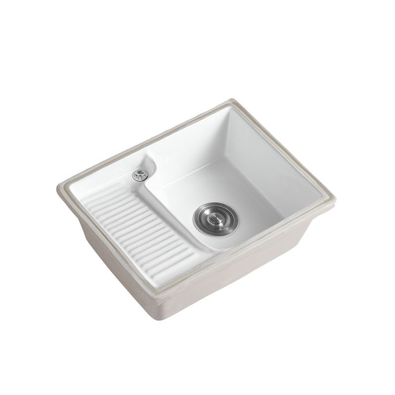 Traditional Undermount Vanity Sink Rectangular Porcelain Right Basin Bathroom Sink Clearhalo 'Bathroom Remodel & Bathroom Fixtures' 'Bathroom Sinks & Faucet Components' 'Bathroom Sinks' 'bathroom_sink' 'Home Improvement' 'home_improvement' 'home_improvement_bathroom_sink' 1200x1200_a43959cf-8517-4999-b181-582d72749d13