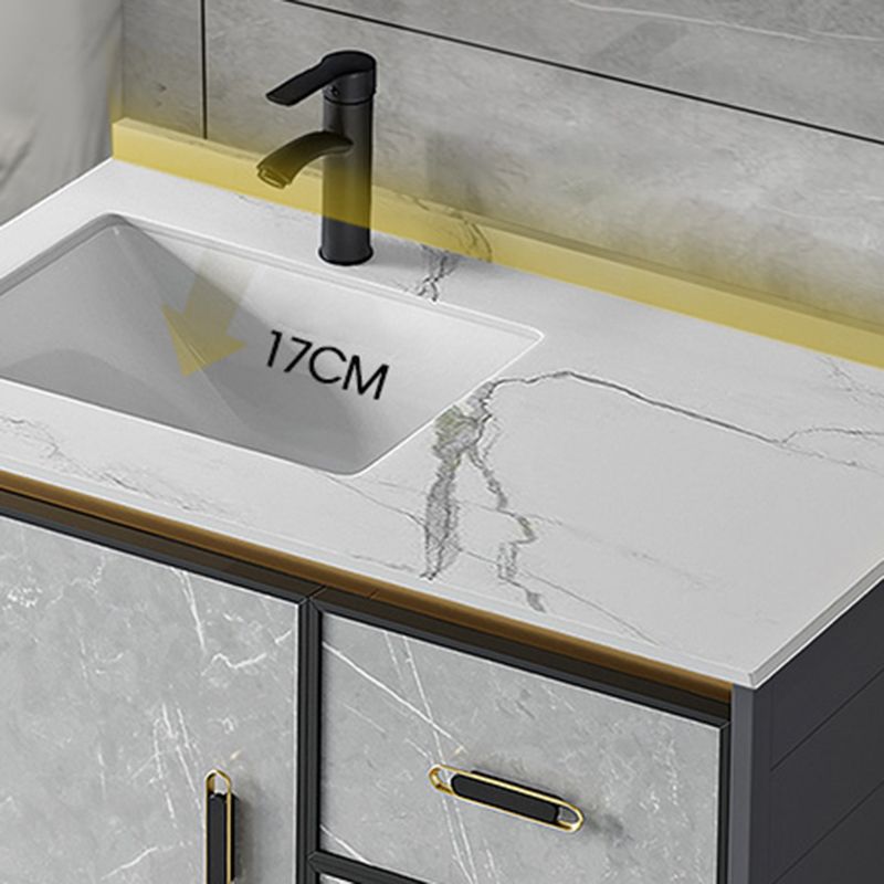 Modern Sink Vanity Set Wall Mounted Drawers Ceramic Sink Set Clearhalo 'Bathroom Remodel & Bathroom Fixtures' 'Bathroom Vanities' 'bathroom_vanities' 'Home Improvement' 'home_improvement' 'home_improvement_bathroom_vanities' 1200x1200_a43c475b-73a4-4123-b088-a257984d4f85