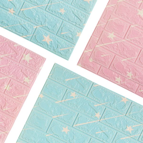 Modern Wall Panel Peel and Stick Cartoon Print Waterproof Wall Paneling Clearhalo 'Flooring 'Home Improvement' 'home_improvement' 'home_improvement_wall_paneling' 'Wall Paneling' 'wall_paneling' 'Walls & Ceilings' Walls and Ceiling' 1200x1200_a44d8949-2bce-4b22-b124-55af45c41be9