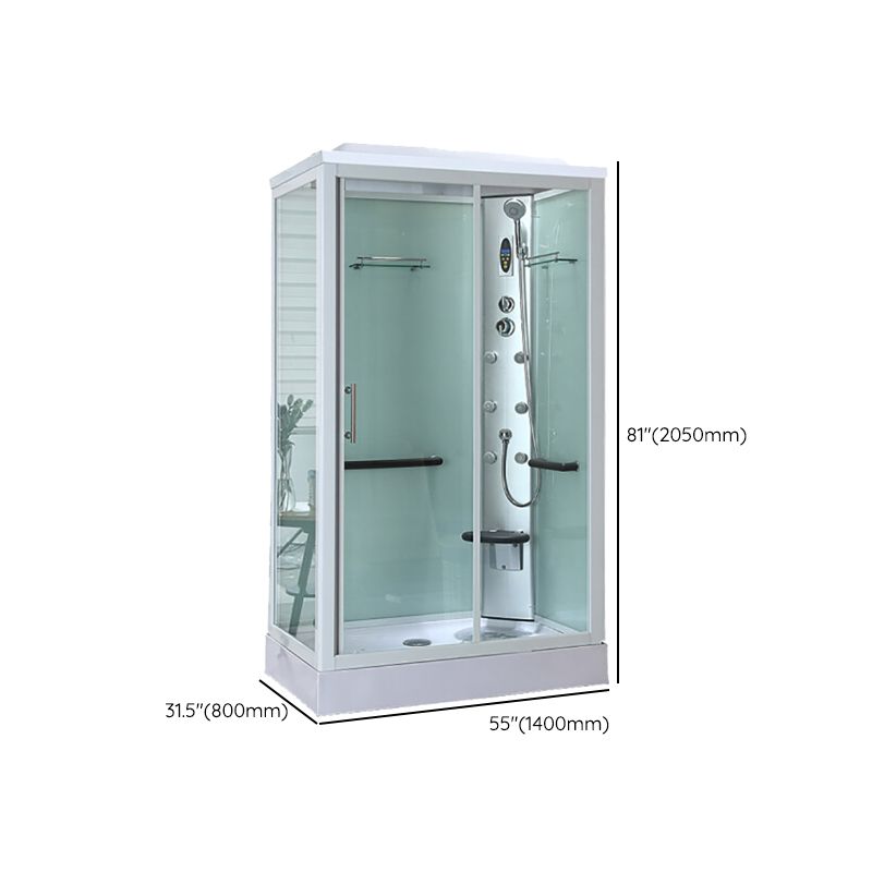 White Framed Rectangle Shower Stall Clear Tempered Glass Shower Stall Clearhalo 'Bathroom Remodel & Bathroom Fixtures' 'Home Improvement' 'home_improvement' 'home_improvement_shower_stalls_enclosures' 'Shower Stalls & Enclosures' 'shower_stalls_enclosures' 'Showers & Bathtubs' 1200x1200_a4558eb7-b8fa-4f24-b469-1a4241413cf5