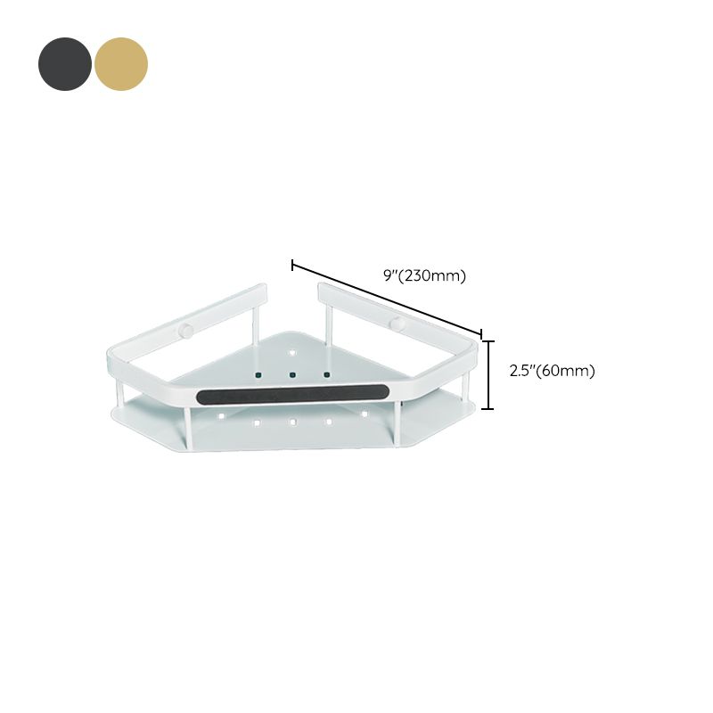 Matte White 3-Piece Modern Bathroom Accessory Set, Bath Shelf Clearhalo 'Bathroom Hardware Sets' 'Bathroom Hardware' 'Bathroom Remodel & Bathroom Fixtures' 'bathroom_hardware_sets' 'Home Improvement' 'home_improvement' 'home_improvement_bathroom_hardware_sets' 1200x1200_a46b679c-ff6d-4f04-9b9d-203a9463f82f