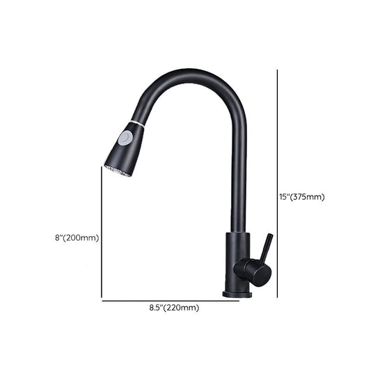 Modern 1-Handle Faucet 304 Stainless Steel with Water Dispenser Pull down Faucet Clearhalo 'Home Improvement' 'home_improvement' 'home_improvement_kitchen_faucets' 'Kitchen Faucets' 'Kitchen Remodel & Kitchen Fixtures' 'Kitchen Sinks & Faucet Components' 'kitchen_faucets' 1200x1200_a47a0846-3ce6-4898-bab7-298fc3598992