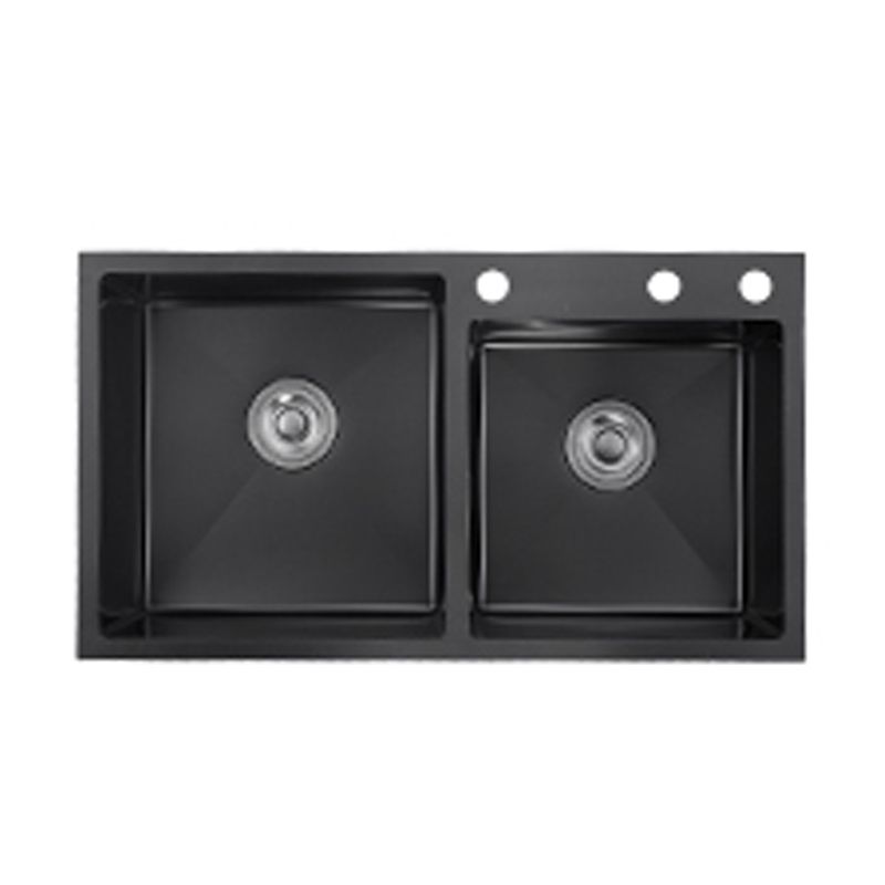 Contemporary Kitchen Sink Stainless Steel 3 Holes Drop-In Kitchen Sink Clearhalo 'Home Improvement' 'home_improvement' 'home_improvement_kitchen_sinks' 'Kitchen Remodel & Kitchen Fixtures' 'Kitchen Sinks & Faucet Components' 'Kitchen Sinks' 'kitchen_sinks' 1200x1200_a4a1815d-645f-4a59-b6c7-9ecc94078c8c