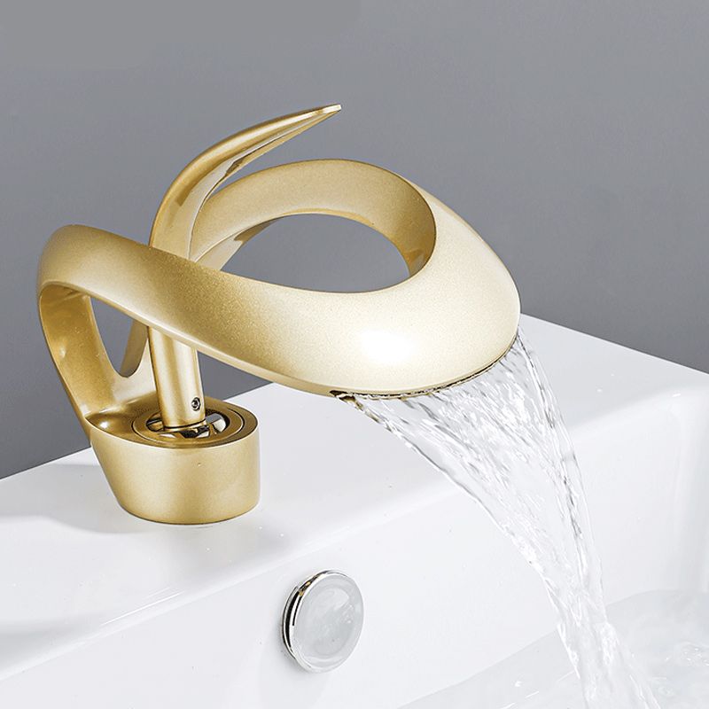 Luxury Single Handle Sink Faucet Brass Bathroom Novel Shape Faucet Clearhalo 'Bathroom Remodel & Bathroom Fixtures' 'Bathroom Sink Faucets' 'Bathroom Sinks & Faucet Components' 'bathroom_sink_faucets' 'Home Improvement' 'home_improvement' 'home_improvement_bathroom_sink_faucets' 1200x1200_a4a71c65-690d-4b21-bba0-09f1c1c495ca