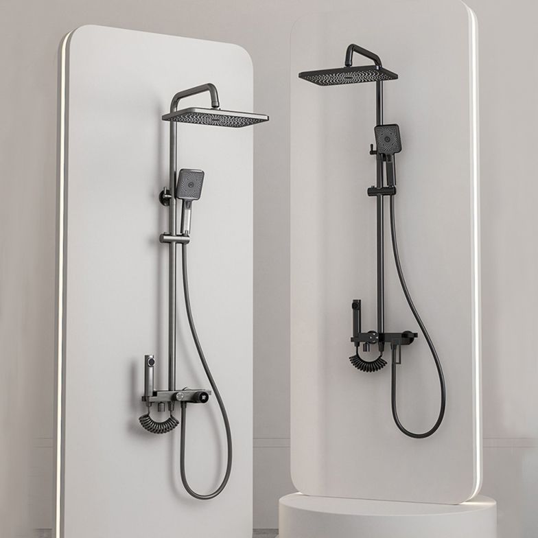 Shower System Square Massage Jet Handheld Shower Head Shower Trim