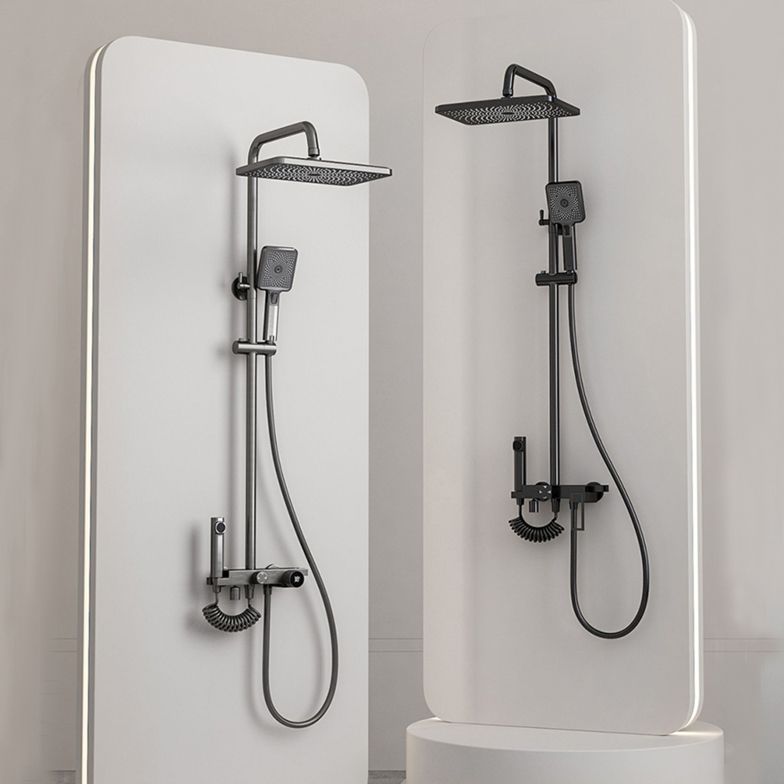 Shower System Square Massage Jet Handheld Shower Head Shower Trim Clearhalo 'Bathroom Remodel & Bathroom Fixtures' 'Home Improvement' 'home_improvement' 'home_improvement_shower_faucets' 'Shower Faucets & Systems' 'shower_faucets' 'Showers & Bathtubs Plumbing' 'Showers & Bathtubs' 1200x1200_a4af2863-6de3-4be4-8955-172f5a8532e3