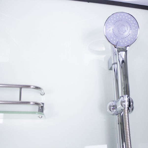 Tempered Glass Shower Stall Home Shower Stall with Towel Bar and Rain Shower Clearhalo 'Bathroom Remodel & Bathroom Fixtures' 'Home Improvement' 'home_improvement' 'home_improvement_shower_stalls_enclosures' 'Shower Stalls & Enclosures' 'shower_stalls_enclosures' 'Showers & Bathtubs' 1200x1200_a4dd6735-80d4-42f3-8e6b-b2fc32dca628