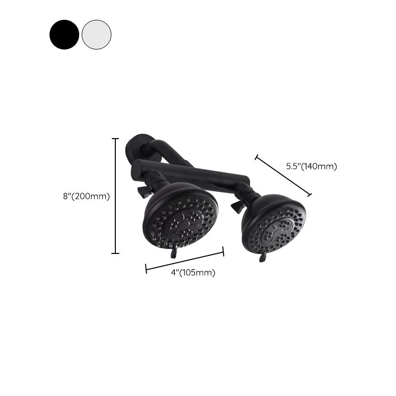 Contemporary Style Shower Head Double Bathroom Shower Heads with Round Shape Clearhalo 'Bathroom Remodel & Bathroom Fixtures' 'Home Improvement' 'home_improvement' 'home_improvement_shower_heads' 'Shower Heads' 'shower_heads' 'Showers & Bathtubs Plumbing' 'Showers & Bathtubs' 1200x1200_a4e9d987-07d6-4c6a-8e99-fa29845e5ad7