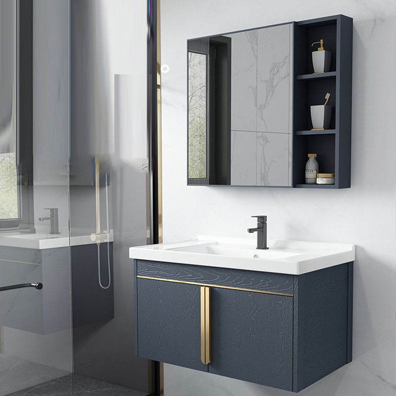 Modern Sink Vanity Metal Color Block Mount Bathroom Vanity Cabinet Clearhalo 'Bathroom Remodel & Bathroom Fixtures' 'Bathroom Vanities' 'bathroom_vanities' 'Home Improvement' 'home_improvement' 'home_improvement_bathroom_vanities' 1200x1200_a4fd0070-722a-407b-aca0-e8f53832c0f5