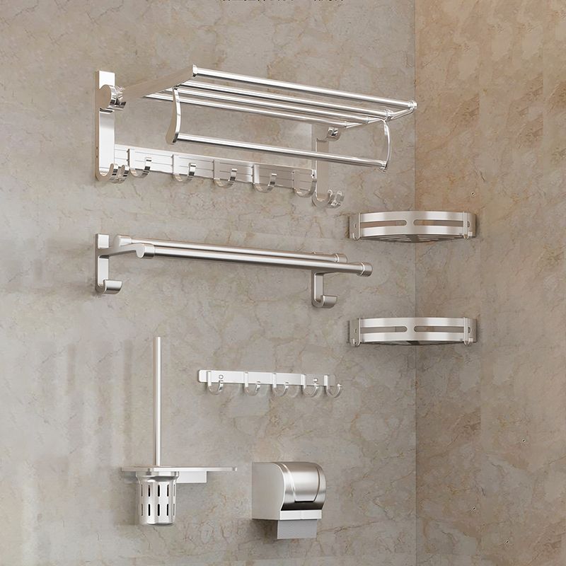 Traditional Bath Shelf Stainless Steel Paper Holder Bathroom Accessories Hardware Set Clearhalo 'Bathroom Hardware Sets' 'Bathroom Hardware' 'Bathroom Remodel & Bathroom Fixtures' 'bathroom_hardware_sets' 'Home Improvement' 'home_improvement' 'home_improvement_bathroom_hardware_sets' 1200x1200_a50b6a21-0c83-4cf1-9e39-81183b2f49ad