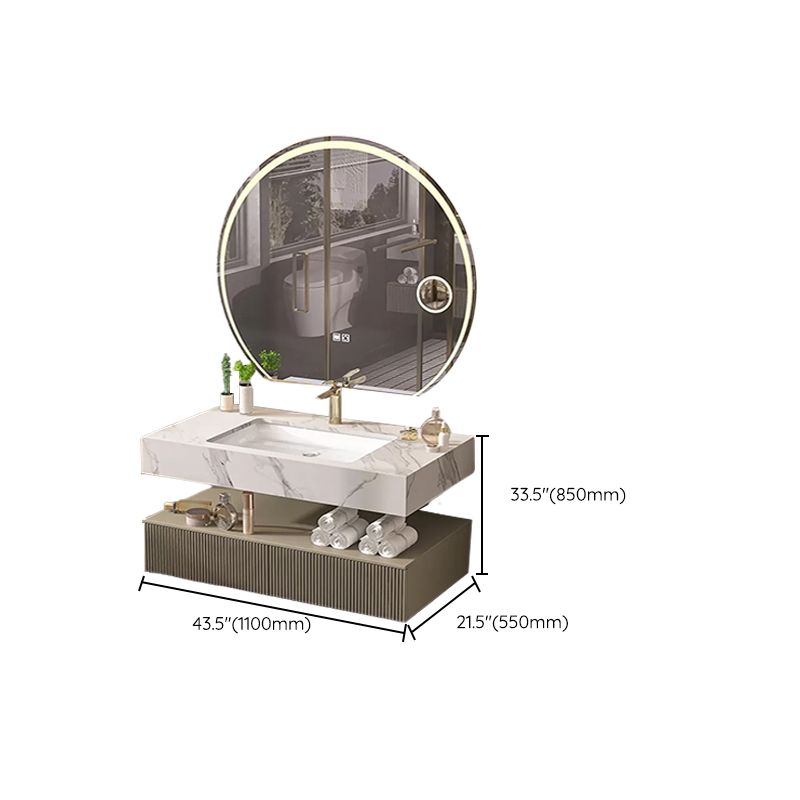 Bathroom Vanity Set Round LED Mirror Rectangular Sink Sink Vanity Clearhalo 'Bathroom Remodel & Bathroom Fixtures' 'Bathroom Vanities' 'bathroom_vanities' 'Home Improvement' 'home_improvement' 'home_improvement_bathroom_vanities' 1200x1200_a51c5f87-76ef-4d4b-8bc2-70d845ecf1e4