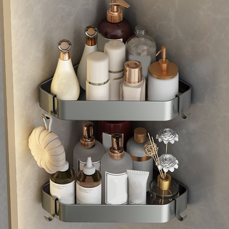 Modernism Aluminum Bathroom Hardware Set Gray Metal Bathroom Set with Towel Bar/Bath Shelf Clearhalo 'Bathroom Hardware Sets' 'Bathroom Hardware' 'Bathroom Remodel & Bathroom Fixtures' 'bathroom_hardware_sets' 'Home Improvement' 'home_improvement' 'home_improvement_bathroom_hardware_sets' 1200x1200_a5224f0d-7bfc-4949-ac24-e08cbcda1b3c