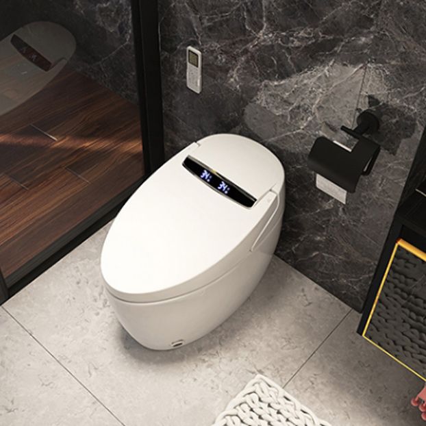 Heated Seat Floor Standing Bidet in White Ceramic Foot Sensor Bidets Clearhalo 'Bathroom Remodel & Bathroom Fixtures' 'Bidets' 'Home Improvement' 'home_improvement' 'home_improvement_bidets' 'Toilets & Bidets' 1200x1200_a5409b60-a538-469d-bea2-a5bc6d700600