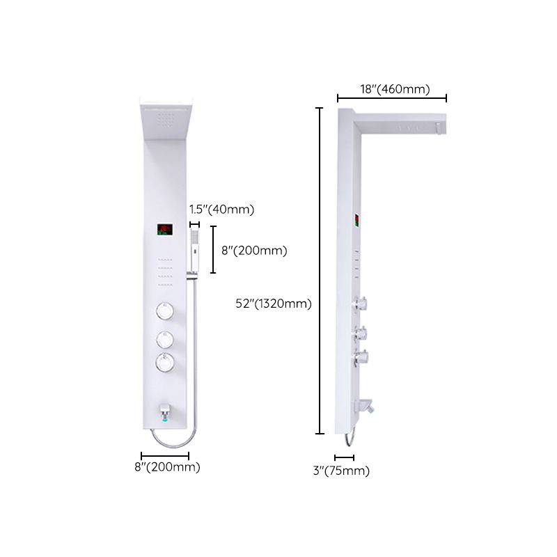 Shower Set White Shower Screen Intelligent Constant Temperature Bathroom Shower Head Clearhalo 'Bathroom Remodel & Bathroom Fixtures' 'Home Improvement' 'home_improvement' 'home_improvement_shower_faucets' 'Shower Faucets & Systems' 'shower_faucets' 'Showers & Bathtubs Plumbing' 'Showers & Bathtubs' 1200x1200_a542e5ea-80cf-4995-9e42-1a874d37aec9