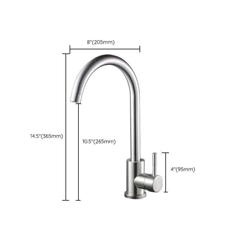 1-Handle Faucets Stainless Steel with Water Dispenser Standard Kitchen Faucet Clearhalo 'Home Improvement' 'home_improvement' 'home_improvement_kitchen_faucets' 'Kitchen Faucets' 'Kitchen Remodel & Kitchen Fixtures' 'Kitchen Sinks & Faucet Components' 'kitchen_faucets' 1200x1200_a55cf038-1d6a-4a19-b596-da474fa69715