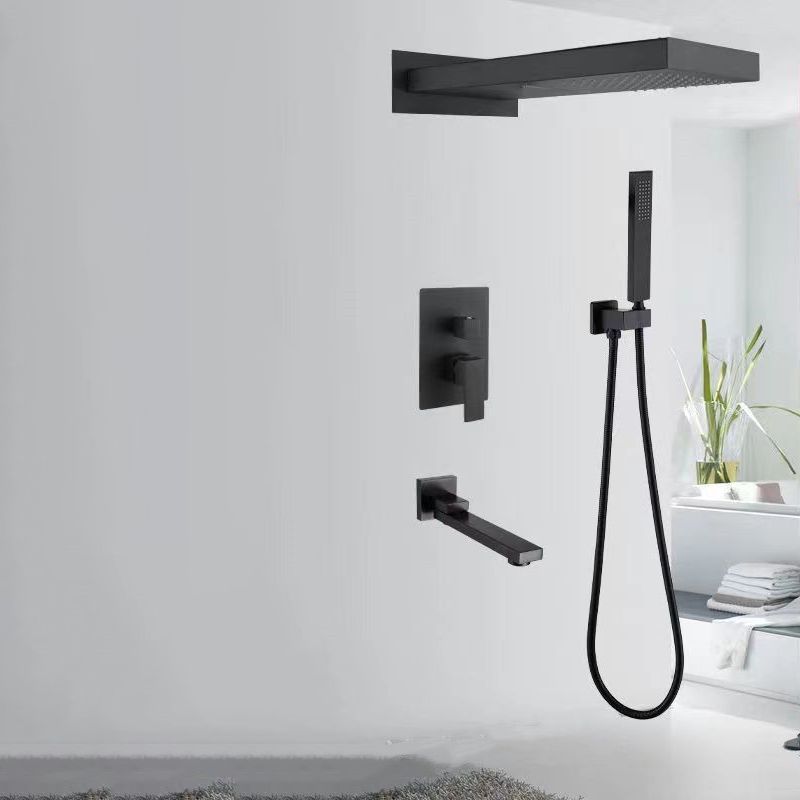 Shower System Wall Mounted Massage Jet Adjustable Spray Pattern Shower Trim Clearhalo 'Bathroom Remodel & Bathroom Fixtures' 'Home Improvement' 'home_improvement' 'home_improvement_shower_faucets' 'Shower Faucets & Systems' 'shower_faucets' 'Showers & Bathtubs Plumbing' 'Showers & Bathtubs' 1200x1200_a5605b4b-51b6-491d-8159-af723a636e89