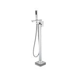 Floor Mounted Metal Freestanding Tub Filler Swivel High Arc Freestanding Faucet Clearhalo 'Bathroom Remodel & Bathroom Fixtures' 'Bathtub Faucets' 'bathtub_faucets' 'Home Improvement' 'home_improvement' 'home_improvement_bathtub_faucets' 1200x1200_a579103d-3448-46ed-b4b4-af24f118dcdd