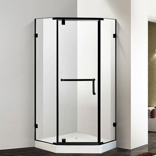 Neo-Angle Clear Shower Enclosure Corner Shower Stall with Header Clearhalo 'Bathroom Remodel & Bathroom Fixtures' 'Home Improvement' 'home_improvement' 'home_improvement_shower_stalls_enclosures' 'Shower Stalls & Enclosures' 'shower_stalls_enclosures' 'Showers & Bathtubs' 1200x1200_a57f7062-cd31-4c57-a810-2833cfe6e182