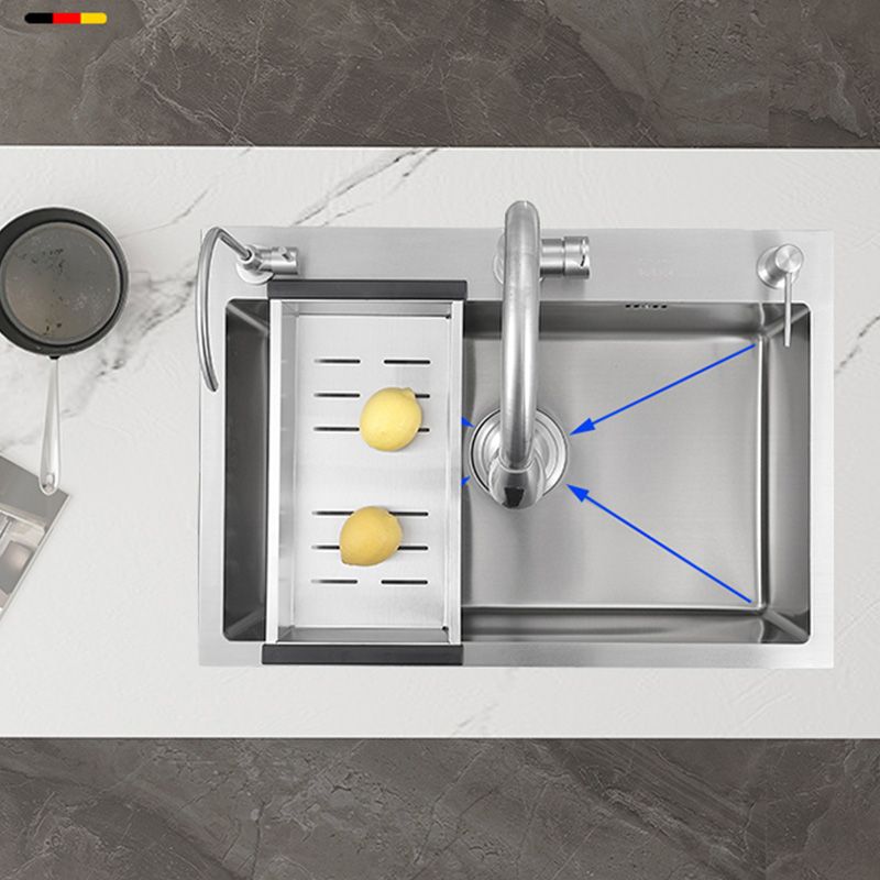 Contemporary Style Kitchen Sink Soundproof Detail Kitchen Sink with Overflow Hole Clearhalo 'Home Improvement' 'home_improvement' 'home_improvement_kitchen_sinks' 'Kitchen Remodel & Kitchen Fixtures' 'Kitchen Sinks & Faucet Components' 'Kitchen Sinks' 'kitchen_sinks' 1200x1200_a58c46f7-6be1-4dbf-b528-3de13c99182d