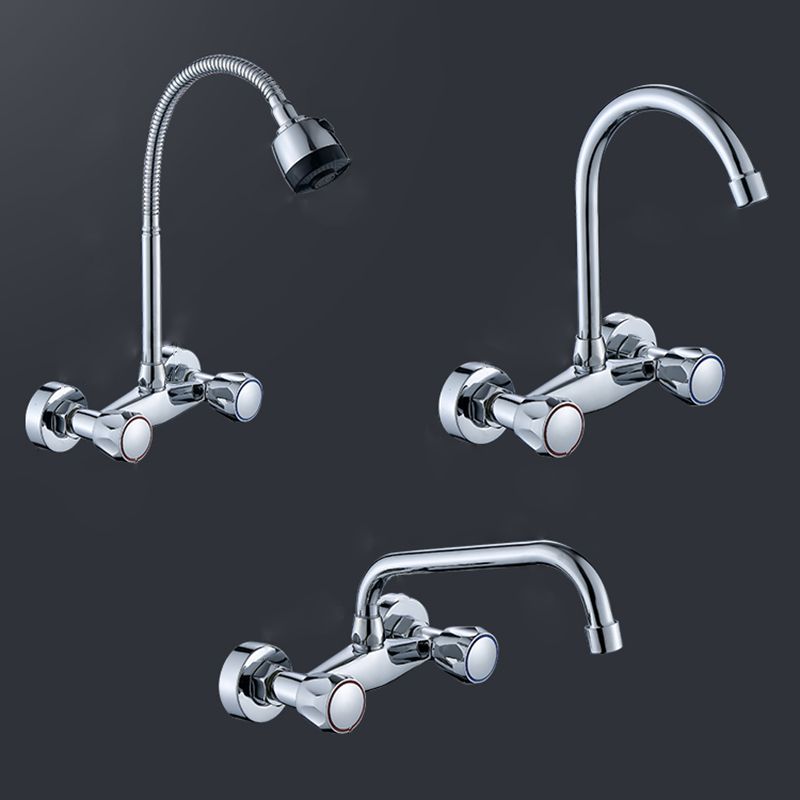 Modern Bridge Faucet Brass Knob Handle Swivel Spout Wall Mounted Pot Filler Faucet Clearhalo 'Home Improvement' 'home_improvement' 'home_improvement_kitchen_faucets' 'Kitchen Faucets' 'Kitchen Remodel & Kitchen Fixtures' 'Kitchen Sinks & Faucet Components' 'kitchen_faucets' 1200x1200_a59a1e03-47fb-45a4-8cc3-cb894a7184d9