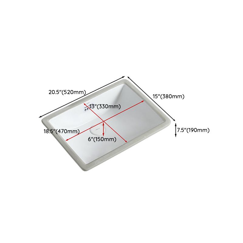 Traditional Undermount Bathroom Sink Porcelain with Overflow and Drain Assembly Basin Sink Clearhalo 'Bathroom Remodel & Bathroom Fixtures' 'Bathroom Sinks & Faucet Components' 'Bathroom Sinks' 'bathroom_sink' 'Home Improvement' 'home_improvement' 'home_improvement_bathroom_sink' 1200x1200_a59d88d8-1572-44e6-ae85-f2f151b56bdd