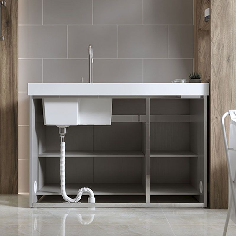 Modern Bathroom Vanity Freestanding with Soft Close Door without Faucet Clearhalo 'Bathroom Remodel & Bathroom Fixtures' 'Bathroom Vanities' 'bathroom_vanities' 'Home Improvement' 'home_improvement' 'home_improvement_bathroom_vanities' 1200x1200_a5c15272-91a6-436c-9000-367320b15a36