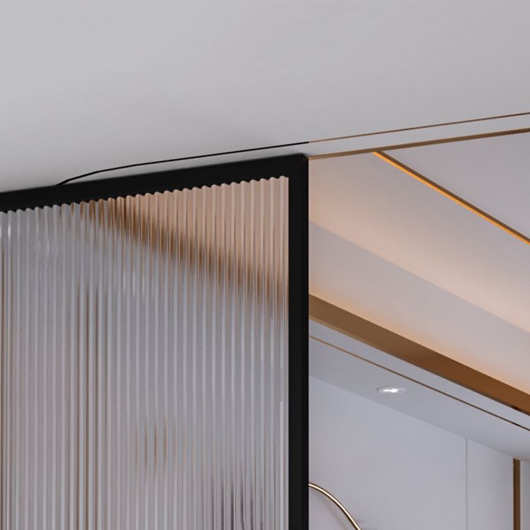 Black Fixed Shower Screen Full Frame Half Partition Bathroom Door Clearhalo 'Bathroom Remodel & Bathroom Fixtures' 'Home Improvement' 'home_improvement' 'home_improvement_shower_tub_doors' 'Shower and Tub Doors' 'shower_tub_doors' 'Showers & Bathtubs' 1200x1200_a5c66a85-d8fe-4442-8300-eda086a2a7a2