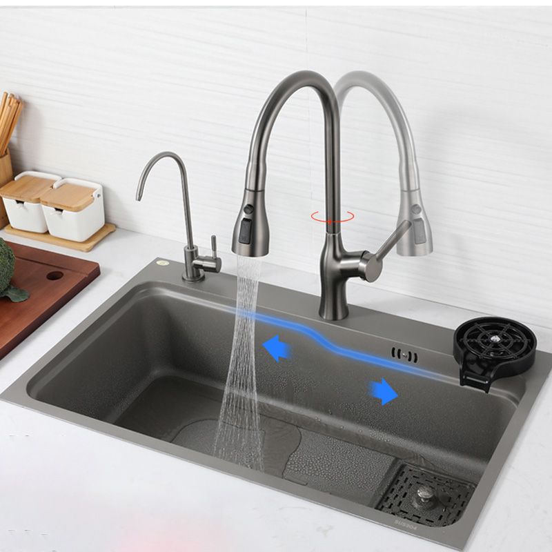 Stainless Steel Kitchen Sink Rectangle Shape Kitchen Sink with Single Bowl Clearhalo 'Home Improvement' 'home_improvement' 'home_improvement_kitchen_sinks' 'Kitchen Remodel & Kitchen Fixtures' 'Kitchen Sinks & Faucet Components' 'Kitchen Sinks' 'kitchen_sinks' 1200x1200_a5c69e8f-0f91-4f31-80e2-f1699b7f2af5