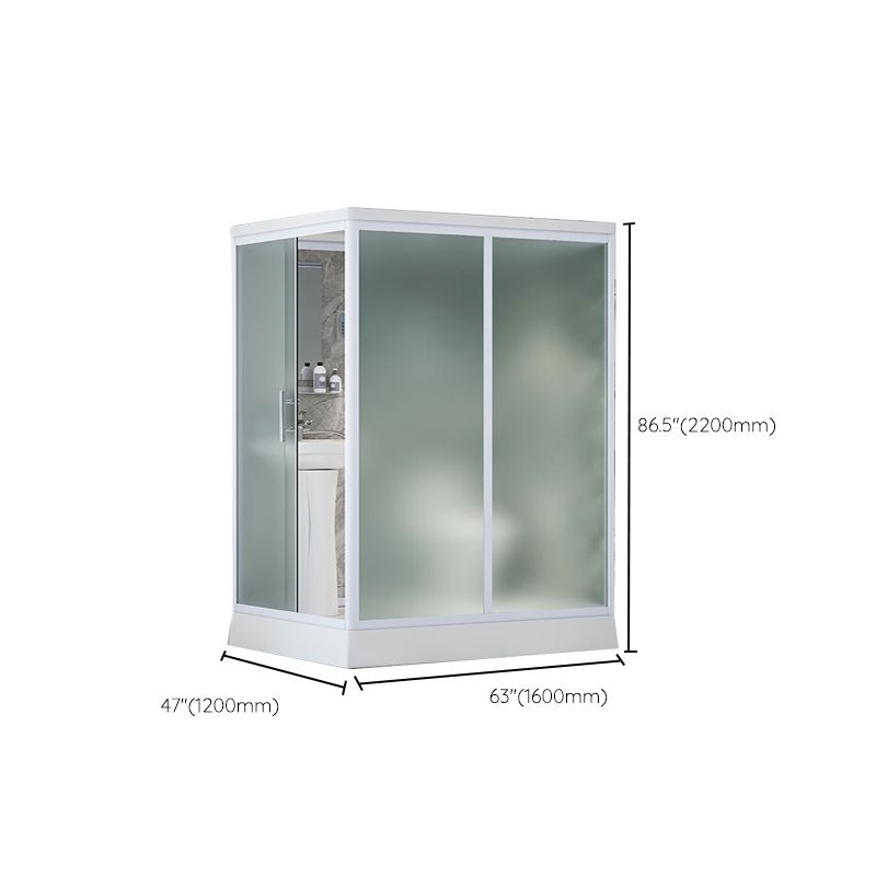 Contemporary Shower Stall Frosted Shower Stall with White Base Clearhalo 'Bathroom Remodel & Bathroom Fixtures' 'Home Improvement' 'home_improvement' 'home_improvement_shower_stalls_enclosures' 'Shower Stalls & Enclosures' 'shower_stalls_enclosures' 'Showers & Bathtubs' 1200x1200_a6045962-ecfe-4243-ba9b-257340a6cc1f