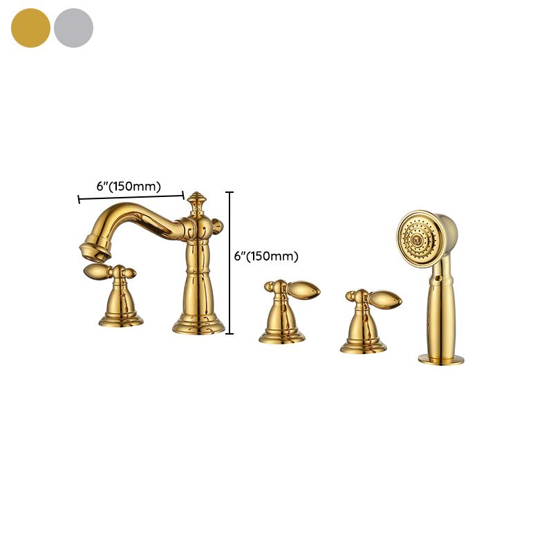 Deck Mounted Roman Tub Faucet Bronze Low Arc Roman Tub Faucet Set Clearhalo 'Bathroom Remodel & Bathroom Fixtures' 'Bathtub Faucets' 'bathtub_faucets' 'Home Improvement' 'home_improvement' 'home_improvement_bathtub_faucets' 1200x1200_a60896f7-071a-429a-aaa7-ac9de769541b