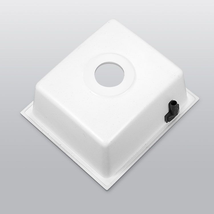 Modern Style Kitchen Sink Quartz Single Bowl Kitchen Sink with Square Shape Clearhalo 'Home Improvement' 'home_improvement' 'home_improvement_kitchen_sinks' 'Kitchen Remodel & Kitchen Fixtures' 'Kitchen Sinks & Faucet Components' 'Kitchen Sinks' 'kitchen_sinks' 1200x1200_a60cbd35-6506-4677-8920-84b5136bd975