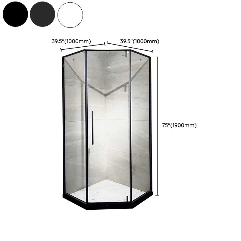 Pivot Transparent Shower Bath Door Transparent Shower Door with Door Handle Clearhalo 'Bathroom Remodel & Bathroom Fixtures' 'Home Improvement' 'home_improvement' 'home_improvement_shower_tub_doors' 'Shower and Tub Doors' 'shower_tub_doors' 'Showers & Bathtubs' 1200x1200_a60f3a66-5366-47a2-8622-9bd297caecb4